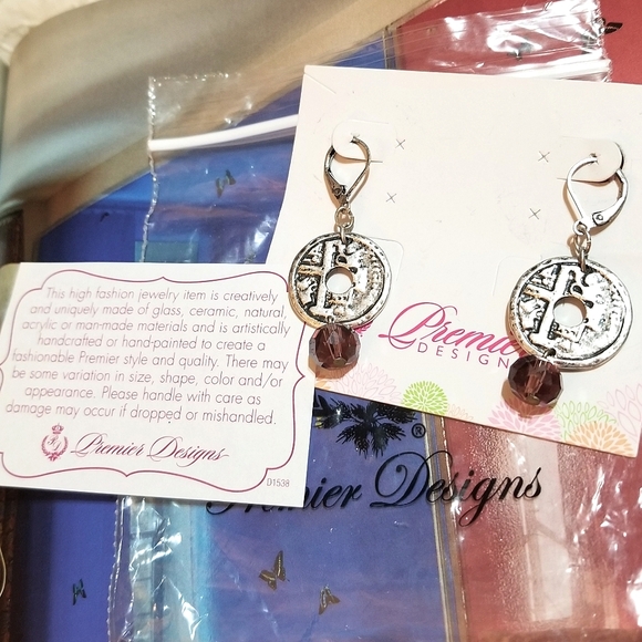NEW Premier Designs Roman Coin Crystal Earrings - Picture 5 of 6